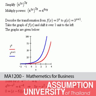 Tutor MA1200 Mathematics for Business
