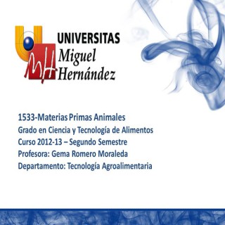 Materias Primas Animales (umh1533) Curso 2012 - 2013